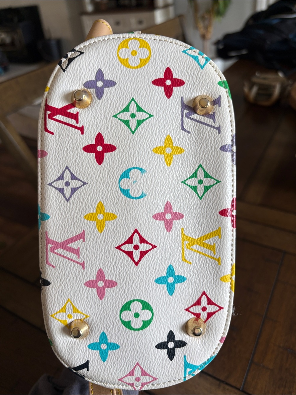 Fashion White Multicolor Monogram Mini Backpack - Picture 3 of 12